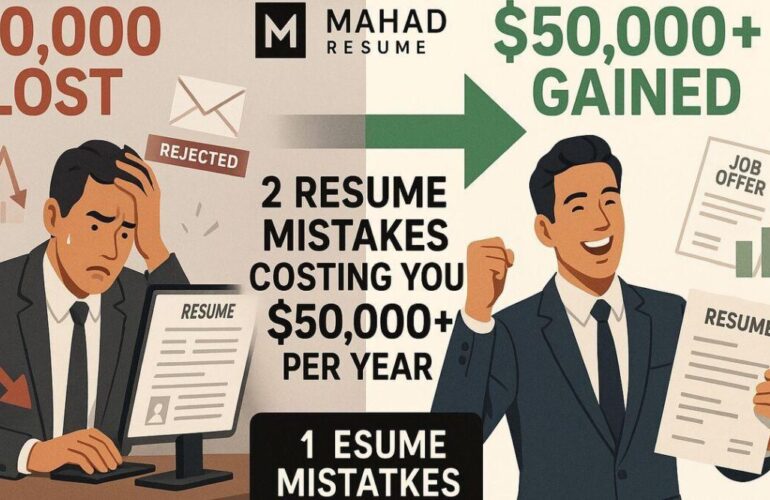 2 Resume Mistakes That Cost You $50,000+ Per Year: Mahad Resume